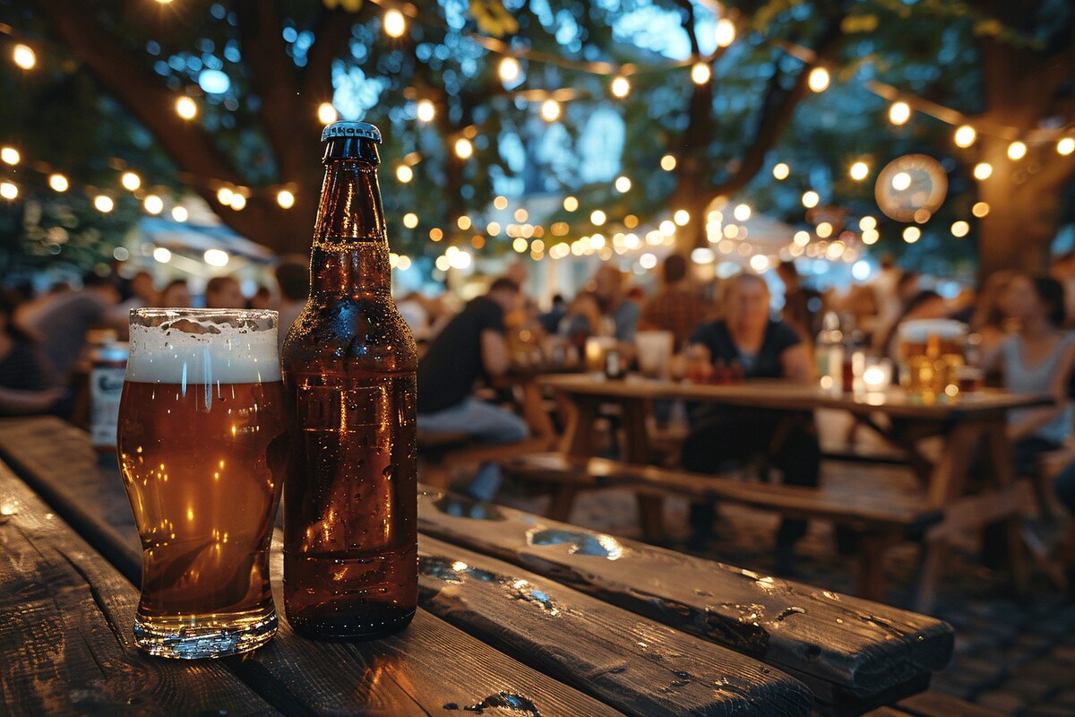 Bière dans un guinguette