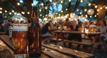 Bière dans un guinguette
